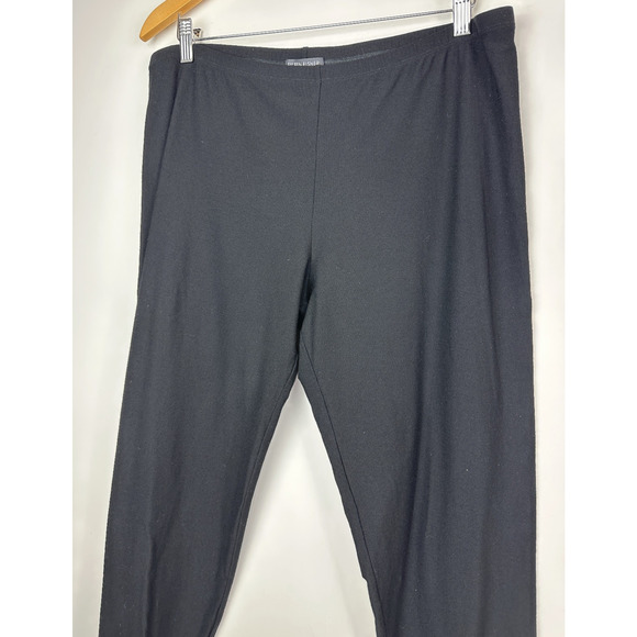 Eileen Fisher System Stretch Crepe Slim Fit Ankle Pants Pull On Black Size XL - Picture 3 of 11